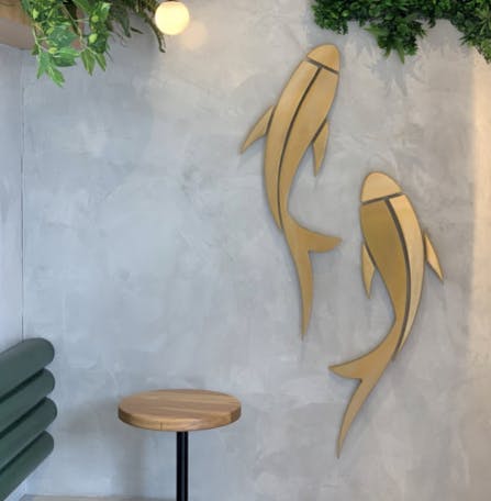 Image of two koi wall decorations